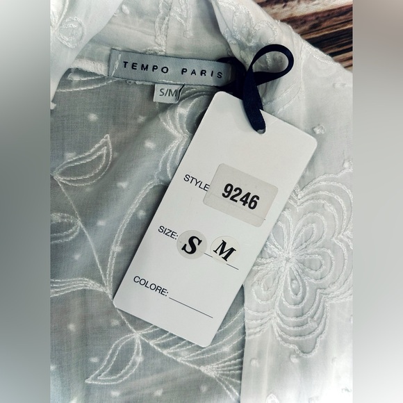 TEMPO PARIS || Boho Lace Kimono Cardigan 9246V Duster in White - SZ S/M 🤍NWT🤍 - Picture 4 of 6